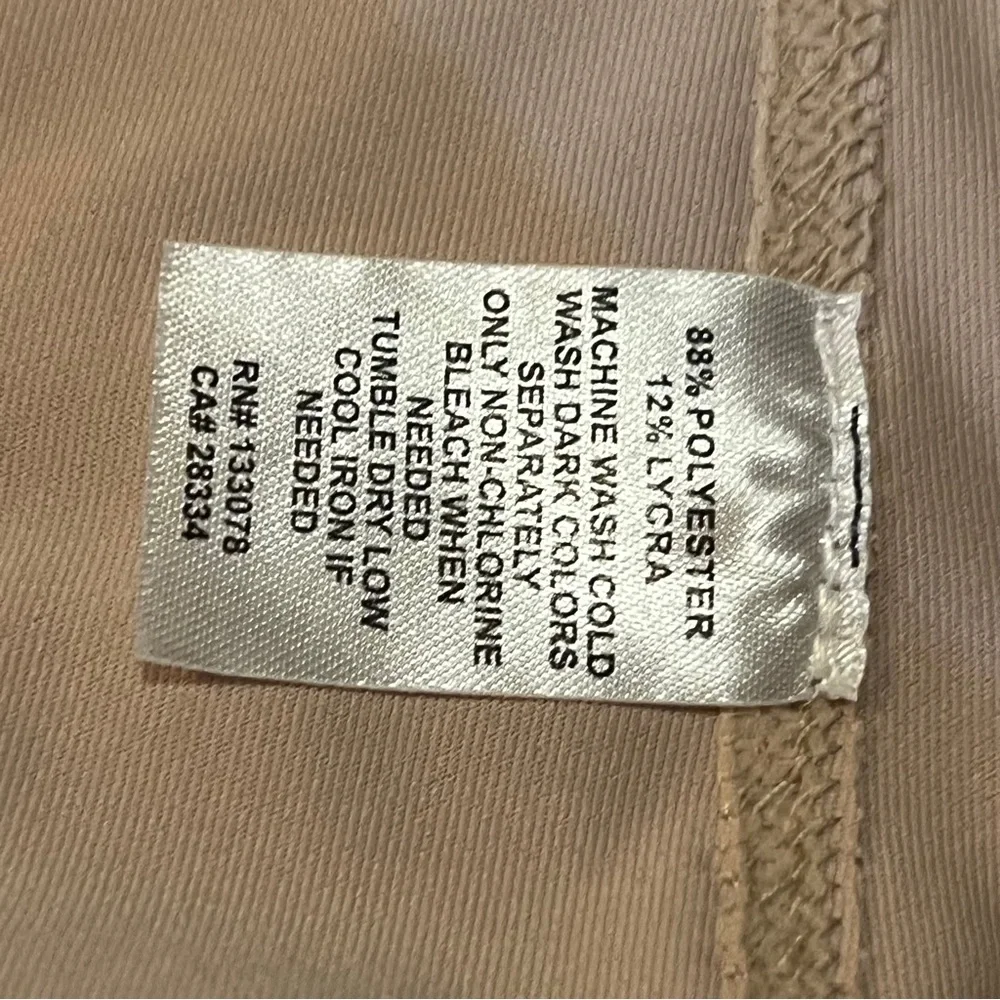 Lucky in Love Beige Mini Skort with Scalloped Hem - Picture 3 of 14